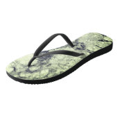 Gem Stone Pattern, Graue/graue und schwarze Marmor Badesandalen (Schrägansicht)