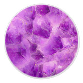 Gem Stone Pattern, Lila Amethyst Keramikknauf (Vorderseite)
