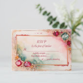 Gem Stone RSVP Karte (Stehend Vorderseite)