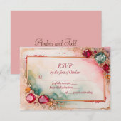 Gem Stone RSVP Karte (Vorne/Hinten)