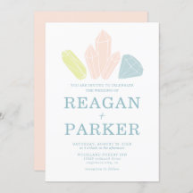 Gem Stones Elegant Blush Pink Pastel Wedding