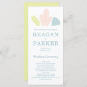 Gem Stones Modern Pastel Green Wedding Programm (Vorne/Hinten)