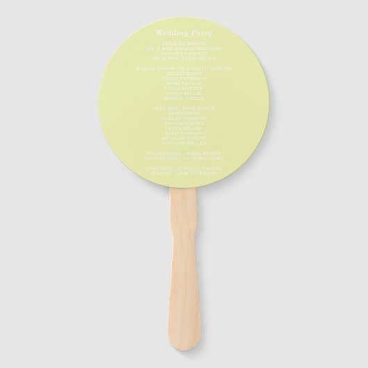 Gem Stones Modern Pastel Wedding Fächer (Rückseite)