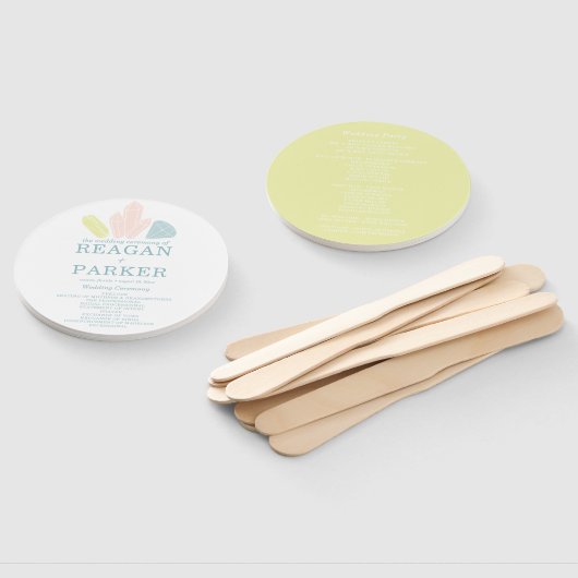 Gem Stones Modern Pastel Wedding Fächer (Non-assembled)