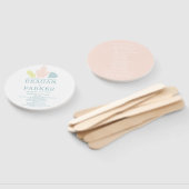 Gem Stones Moderne Pastellrosa Hochzeit Fächer (Non-assembled)