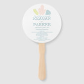 Gem Stones Moderne Pastellrosa Hochzeit Fächer (Vorderseite)