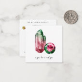 *~* Gem TOURMALINE Kristall AP64 Flachnotiskarte Mitteilungskarte (Vorderseite/Rückseite Beispiel)