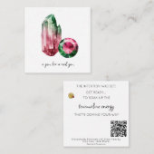 *~* Gem TOURMALINE Kristall AP64 Flachnotiskarte Mitteilungskarte (Vorne/Hinten)