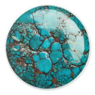Gem Turquoise Pattern Keramikknauf