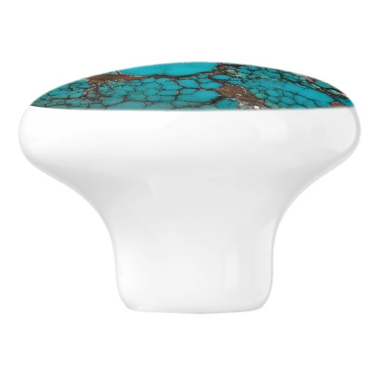 Gem Turquoise Pattern Keramikknauf (Seitenansicht)