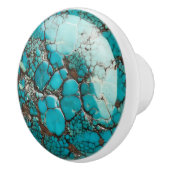 Gem Turquoise Pattern Keramikknauf (Rechts)