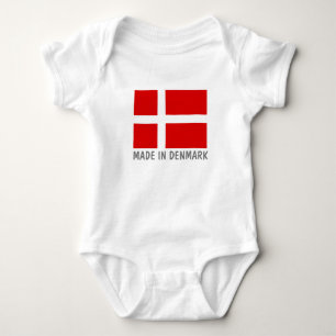 Gemacht Flaggen-Babyoverall Dänemarks im dänisch Baby Strampler