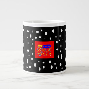 GEMACHT FÜR KAREN RED UND SCHWARZ-WEISS NAMENS Jumbo-Tasse