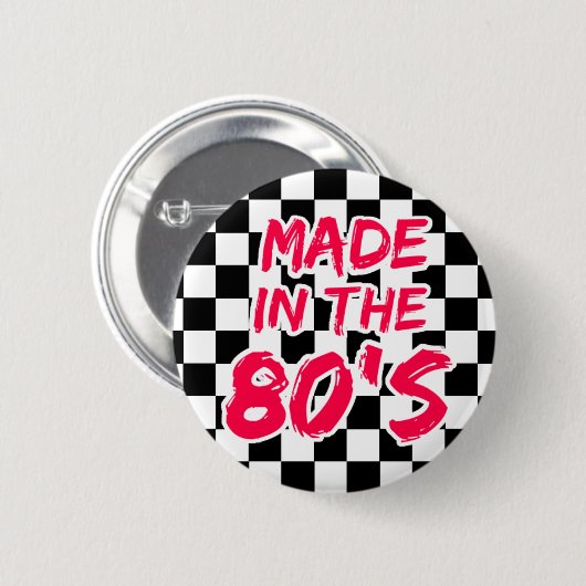 Gemacht im 80er button (Vorne & Hinten)