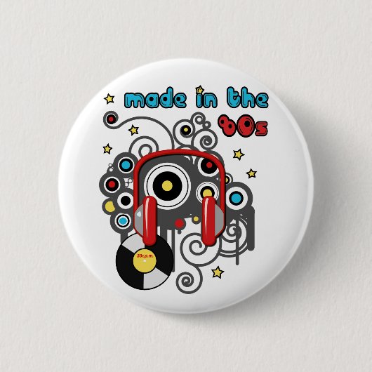 Gemacht im 80er button (Vorderseite)