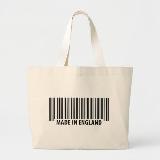 gemacht im England-Barcodebarcode Jumbo Stoffbeutel
