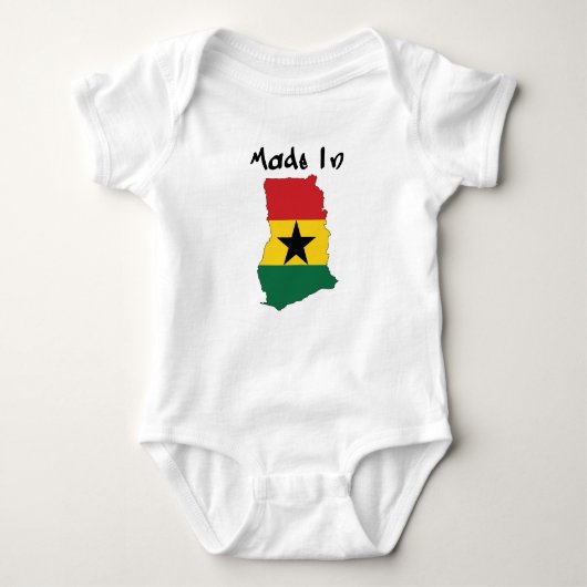 Gemacht im Ghana-Babybodysuit Baby Strampler (Vorderseite)