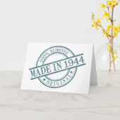 Gemacht im Jahre 1944 ringsum Karte (Gelbe Blume)