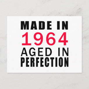 Gemacht im Jahre 1964 gealtert in der Perfektion Postkarte