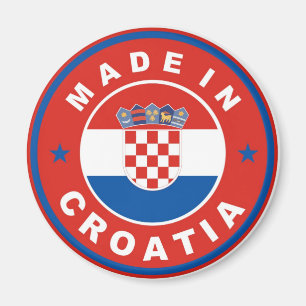 gemacht im Kroatien-Landesflaggeproduktaufkleber Magnet