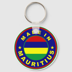 gemacht im Mauritius-Landesflaggeproduktaufkleber Schlüsselanhänger
