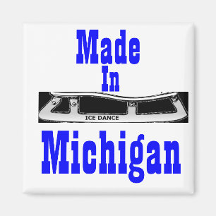 Gemacht im Michigan-Eis-Tanz Magnet