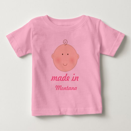 Gemacht im Montanababy-oder -kleinkind-T-Shirt Baby T-shirt (Vorderseite)