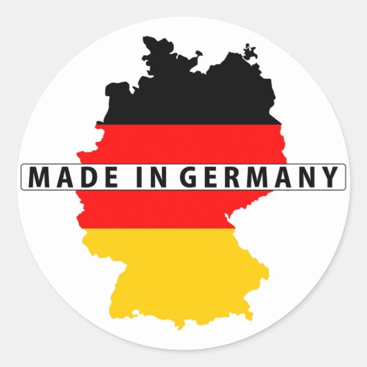 gemacht im runder aufkleber (Vorderseite)