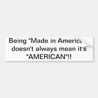 Gemacht in Amerika? Autoaufkleber