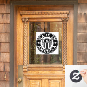 GEMACHT IN AMERIKA FENSTERAUFKLEBER