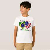 gemacht in Amerika mit brazilin Teilen T-Shirt (Vorne ganz)