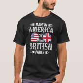 Gemacht in Amerika mit Briten-Teile T - Shirt (Vorderseite)