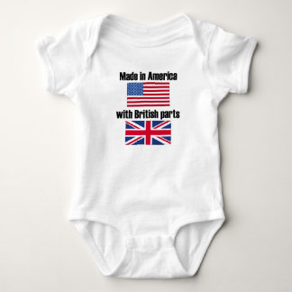 Gemacht in Amerika mit britischen Teilen Baby Strampler