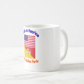 Gemacht in Amerika mit der sizilianischen Kaffeetasse (VorderseiteRechts)