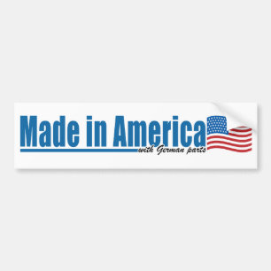 Gemacht in Amerika mit deutschen Teilen Autoaufkleber