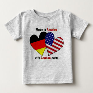 gemacht in Amerika mit deutschen Teilen Baby T-shirt