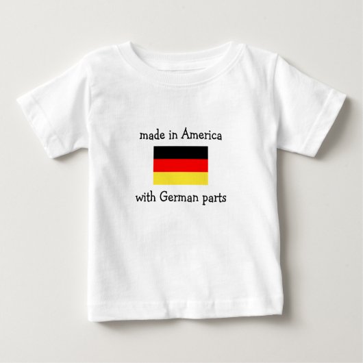 gemacht in Amerika mit deutschen Teilen Baby T-shirt (Vorderseite)