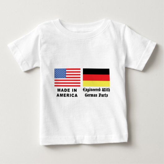 Gemacht in Amerika mit deutschen Teilen Baby T-shirt (Vorderseite)