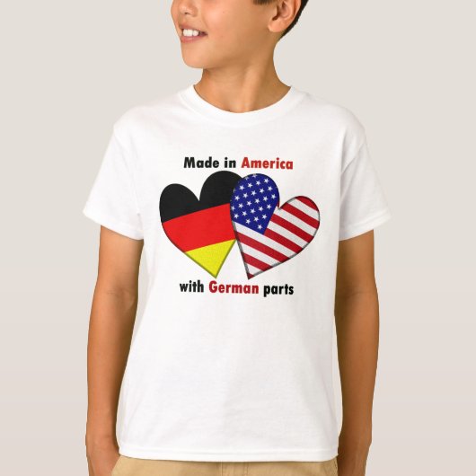 gemacht in Amerika mit deutschen Teilen T-Shirt (Vorderseite)