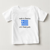 gemacht in Amerika mit griechischen Teilen Baby T-shirt (Vorderseite)