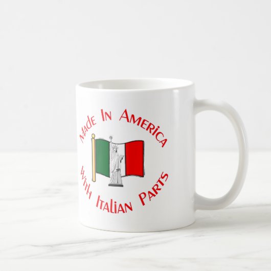 Gemacht in Amerika mit Italiener zerteilt Tasse (Rechts)