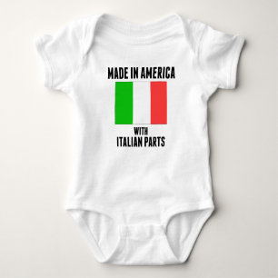 Gemacht in Amerika mit italienischen Teilen Baby Strampler
