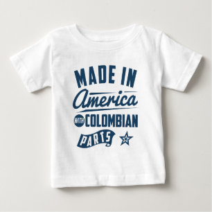 Gemacht in Amerika mit kolumbianischen Teilen Baby T-shirt