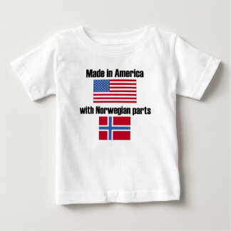 Gemacht in Amerika mit norwegischen Teilen Baby T-shirt