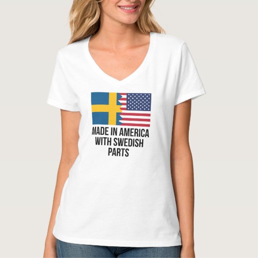 Gemacht in Amerika mit schwedischen Teilen T-Shirt (Vorderseite)