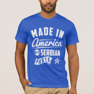 Gemacht in Amerika mit serbischen Teilen T-Shirt