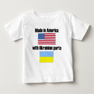 Gemacht in Amerika mit ukrainischen Teilen Baby T-shirt