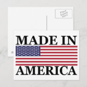 GEMACHT IN AMERIKA POSTKARTE (Vorne/Hinten)