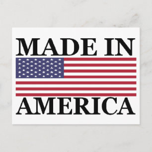 GEMACHT IN AMERIKA POSTKARTE
