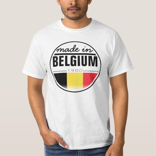 Gemacht in… "Belgien " T-Shirt (Vorderseite)